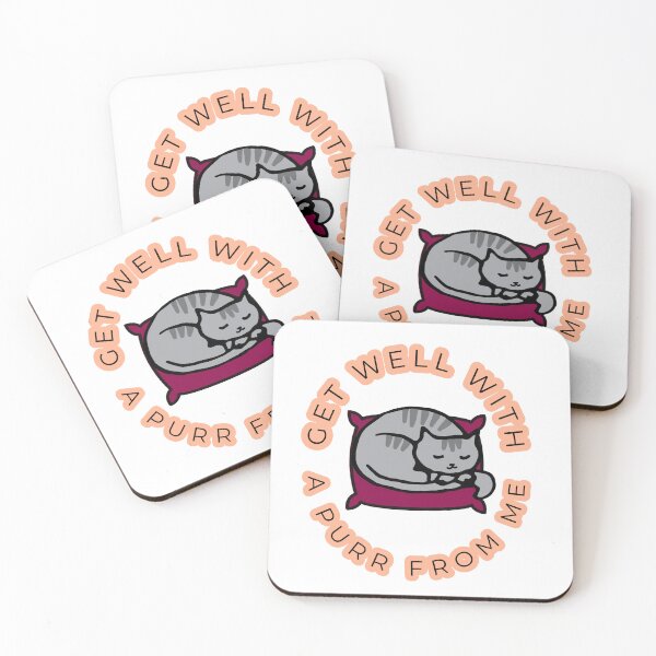 Item preview, Get well with a purr from me Cat designed and sold by Fresh-Style.