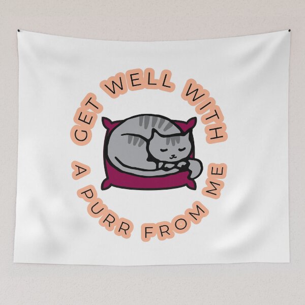 Item preview, Get well with a purr from me Cat designed and sold by Fresh-Style.