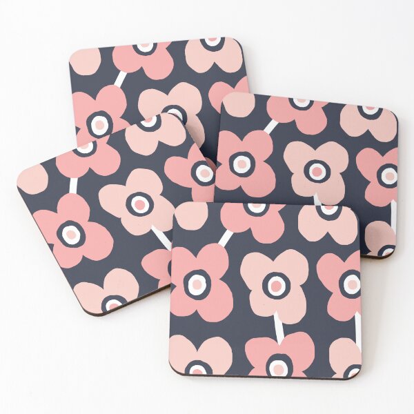 Item preview, Modern Scandi Garden in Navy and Pink designed and sold by Deutschic.