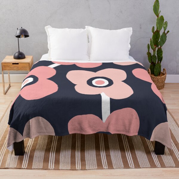 Item preview, Modern Scandi Garden in Navy and Pink designed and sold by Deutschic.