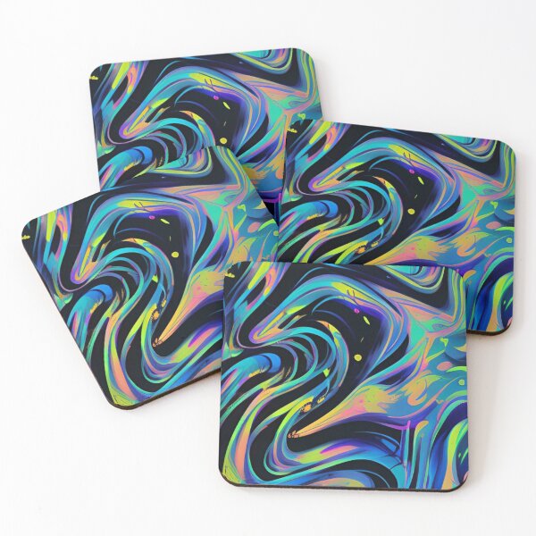 Item preview, Colorful Abstract Psychedelic Splatter Paint Design designed and sold by bandjdesigns.
