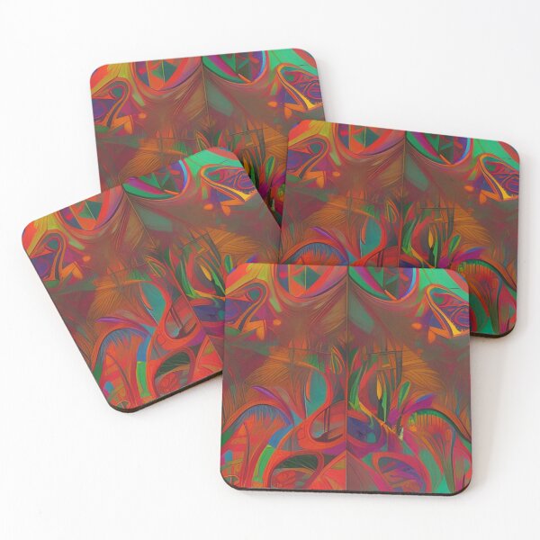 Item preview, Colorful Abstract Psychedelic Geometrical Splatter Paint Pattern Design designed and sold by bandjdesigns.
