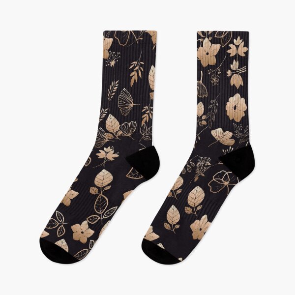 Artikelvorschau, Rosagoldene Blumen in Schwarz entworfen und verkauft von ORIGENcreate.