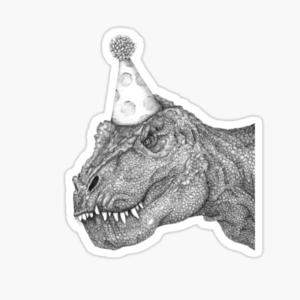 Party Dinosaur Sticker