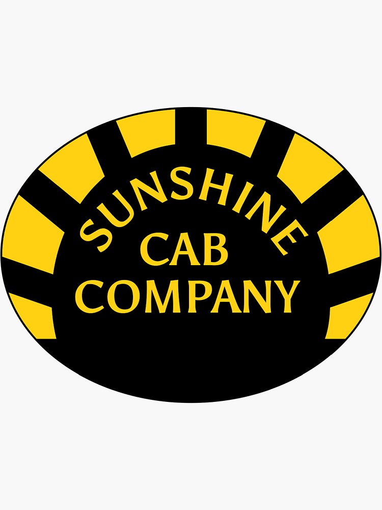 "Sunshine Cab Company Taxi " Sticker for Sale by jtrenshaw Redbubble