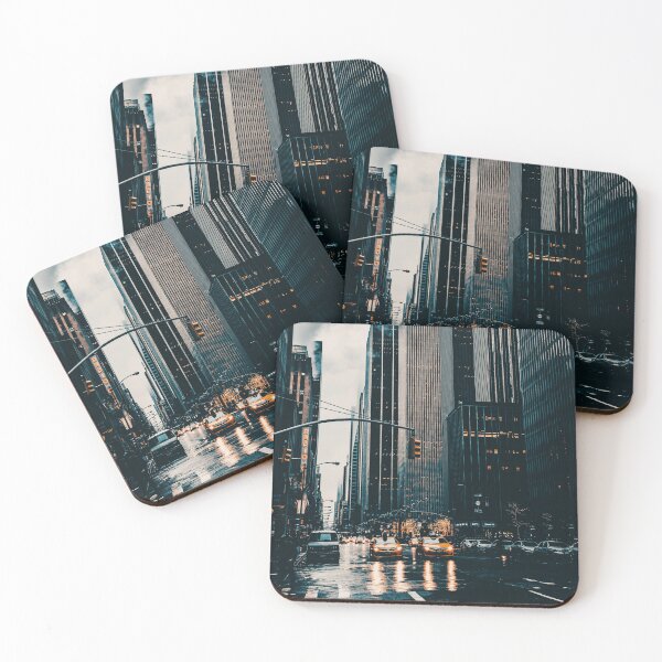 Item preview, New York taxi on the city streets on a rainy day designed and sold by fowons.