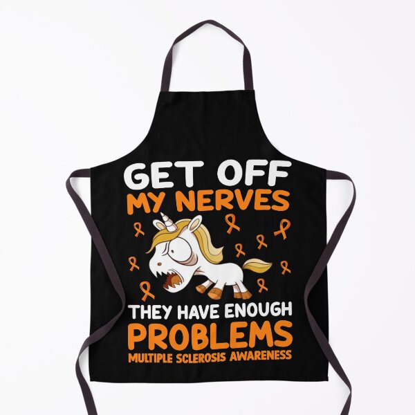 Item preview, Unicorn Multiple Sclerosis Warrior: Get Off My Nerves They Have Enough Problems | Orange Ribbon designed and sold by AMINE ★★★★★.