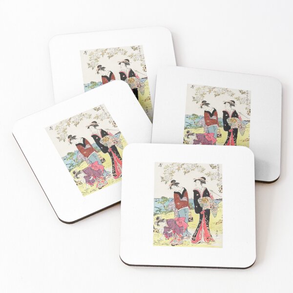 Item preview, Japanese Women (1783) Vintage Woodblock Print by Torii Kiyonaga designed and sold by Oldetimemercan.
