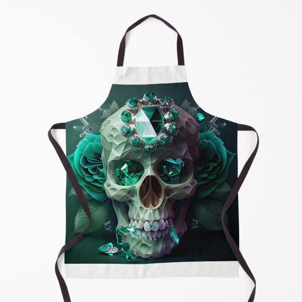 Item preview, Emerald and botanic skull #001 designed and sold by Anas Xenophon.