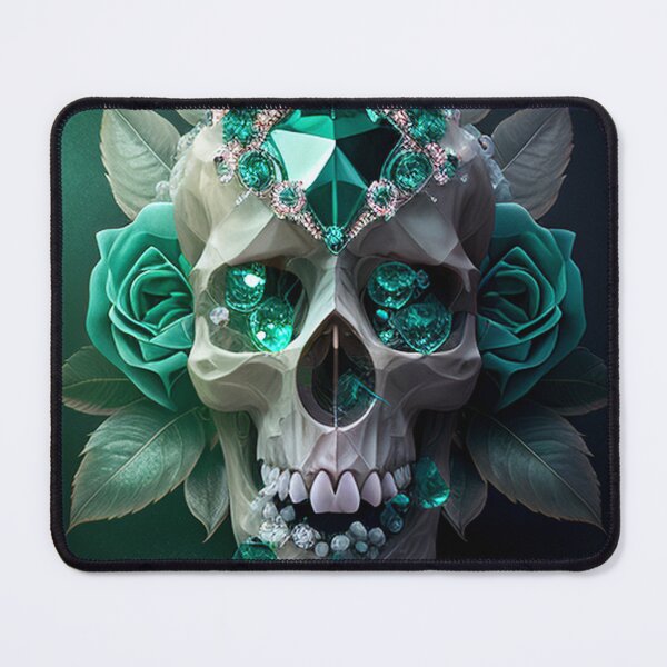 Item preview, Emerald and botanic skull #003 designed and sold by Anas Xenophon.