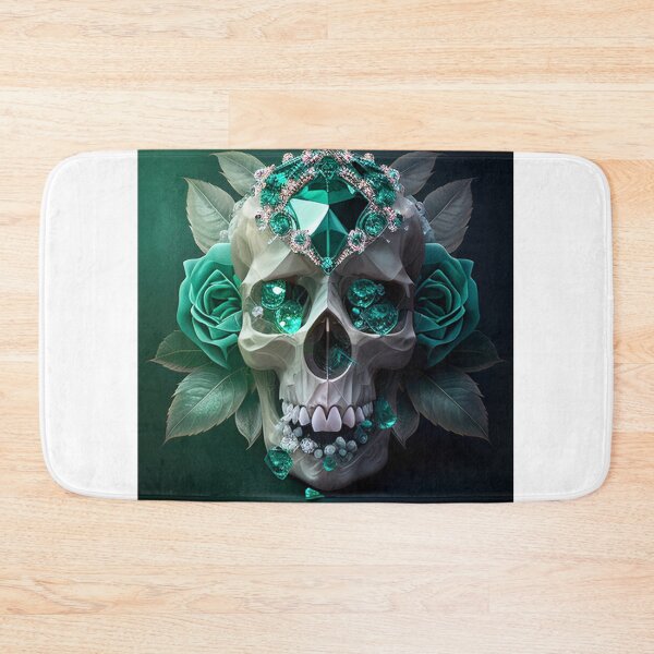 Item preview, Emerald and botanic skull #003 designed and sold by Anas Xenophon.
