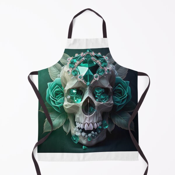 Item preview, Emerald and botanic skull #003 designed and sold by Anas Xenophon.