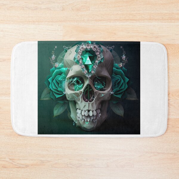 Item preview, Emerald and botanic skull #004 designed and sold by Anas Xenophon.