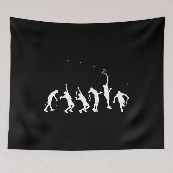 Item preview, Tennis Sport Player Hitting a Ball with a Racket Evolution Silhouette designed and sold by FineArc.