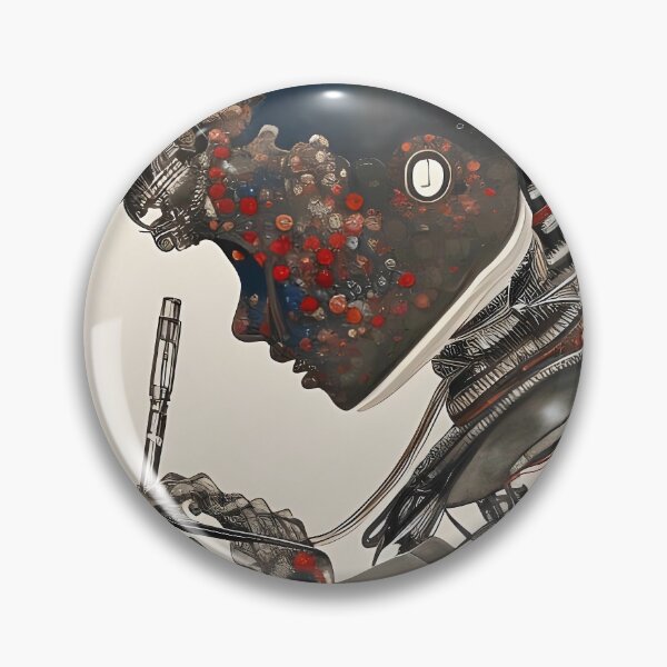 Item preview, Amazing female android cyborg playing with her digital tablet designed and sold by HowardMilano.