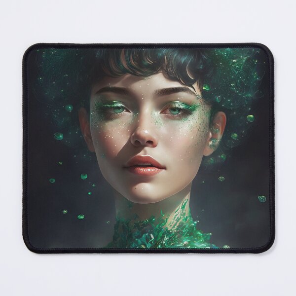 Item preview, Beautiful Flower Woman Emerald Tones designed and sold by Juliascutecornr.