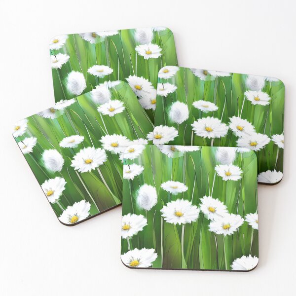 Item preview, White flowers growing in grass designed and sold by gramizzia.
