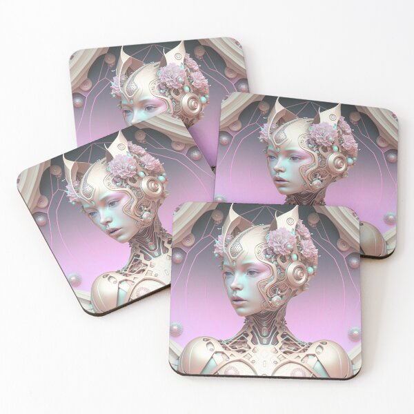 Item preview, Portrait in Pastel Colors of A Fractal Robot designed and sold by Daniel Leighton.