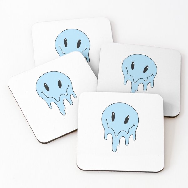Item preview, Light blue melting smiley designed and sold by jennaiscooler.