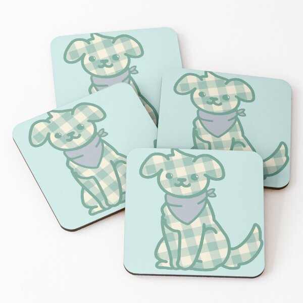 Item preview, Green Gingham Dog designed and sold by luckycafeart.