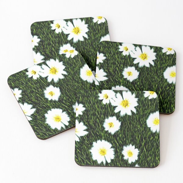 Item preview, White flowers growing in grass designed and sold by gramizzia.