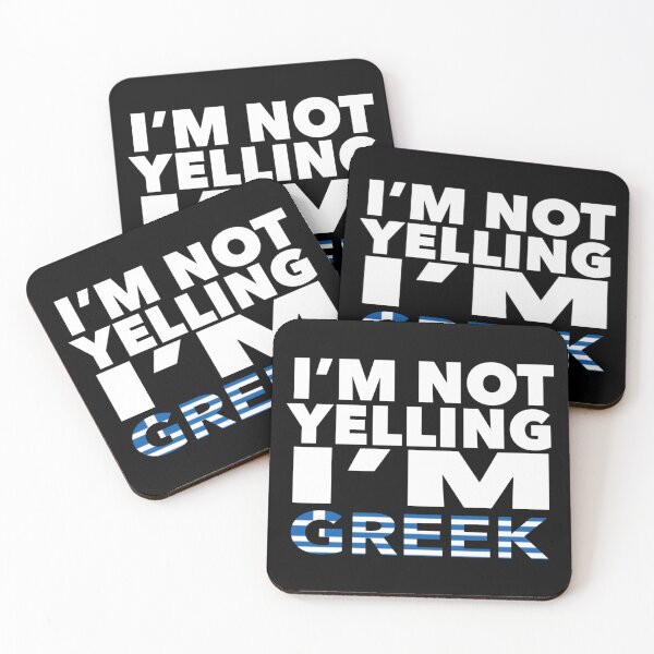 Aperçu de l'œuvre Cadeau grec - je ne crie pas, je suis grec - Cadeaux grecs - Drapeau grec - Cadeau grec - Décor grec créée et vendue par babaorum.
