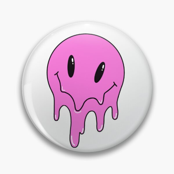 Artikelvorschau, Rosa schmelzender Smiley entworfen und verkauft von jennaiscooler.