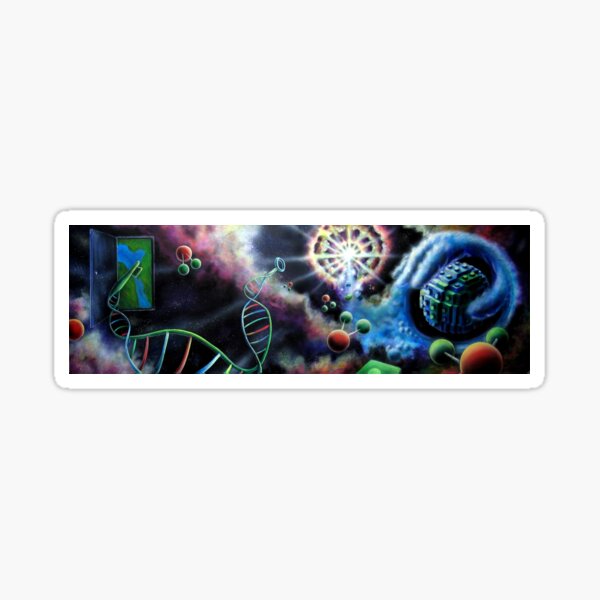 Trippy Space Psychedelic Colors Surreal Universe Sticker