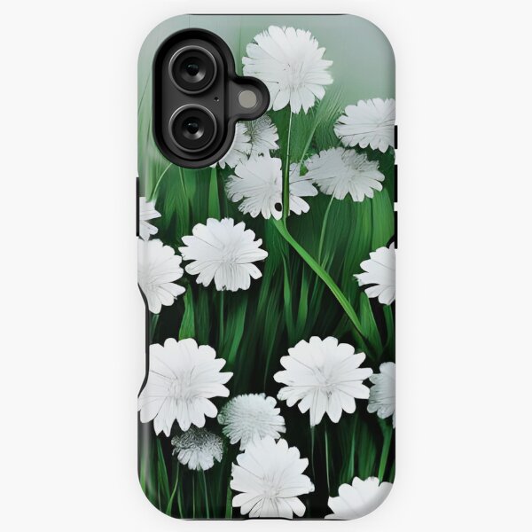 Item preview, White flowers growing in grass designed and sold by gramizzia.