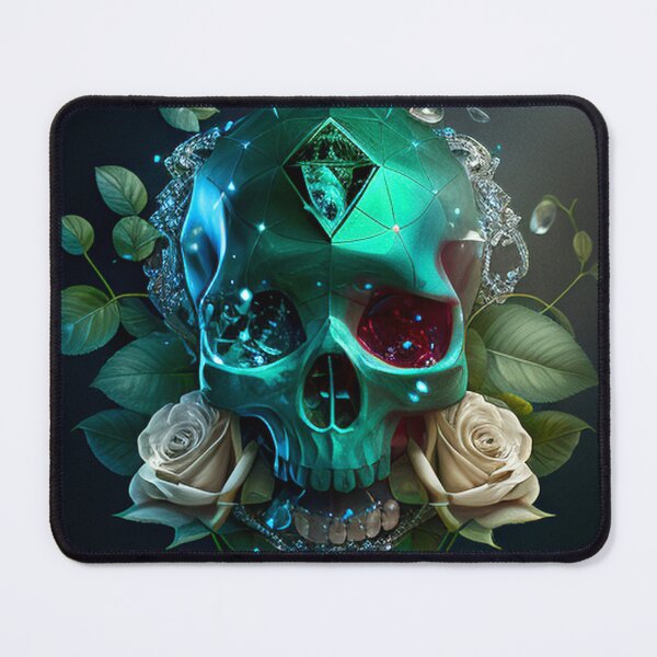 Item preview, Emerald and botanic skull #005 designed and sold by Anas Xenophon.