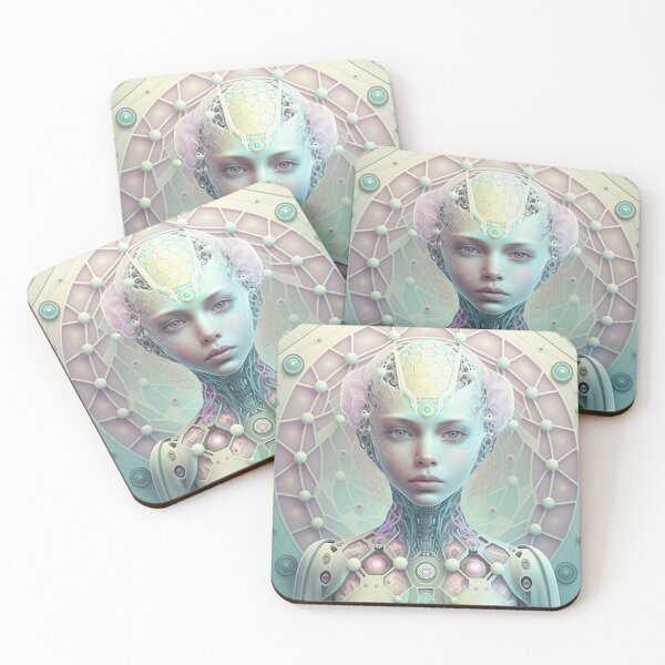Item preview, Portrait in Pastel Colors of A Fractal Robot designed and sold by Daniel Leighton.