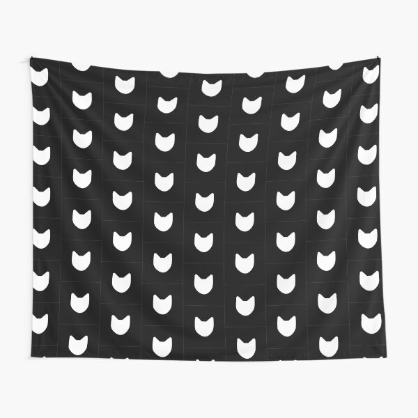 Cats, Cats, Cats (in Black) Tapestry