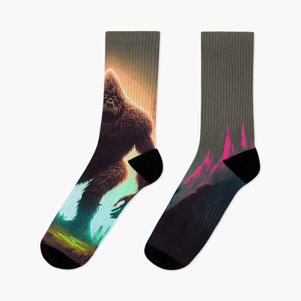 Item preview, Bigfoot silhouet against the neon light designed and sold by VanKlin.