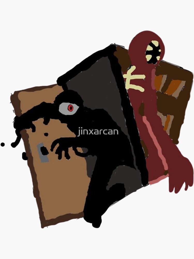 Seek and Figure Drawing roblox door Sticker for Sale by jinxarcan