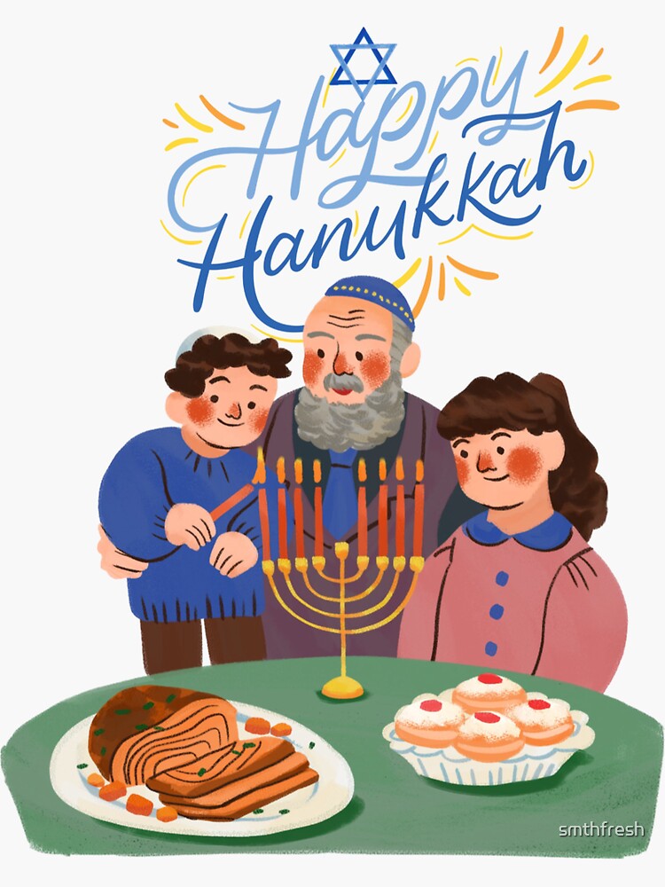 "Hanukkah Emoji" Sticker for Sale by smthfresh Redbubble