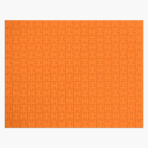 Just Color Plain Orange: Pumpkin (bright citrus orange) Jigsaw Puzzle
