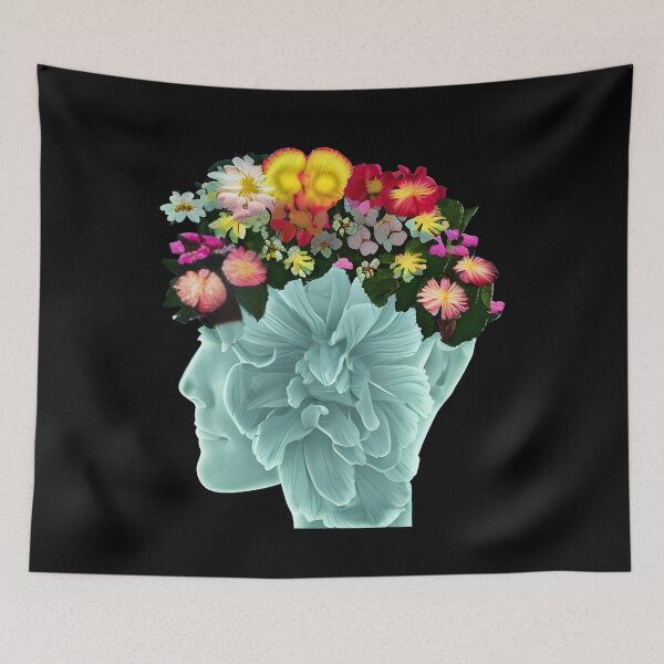 Item preview, Flowers growing out of head designed and sold by gramizzia.