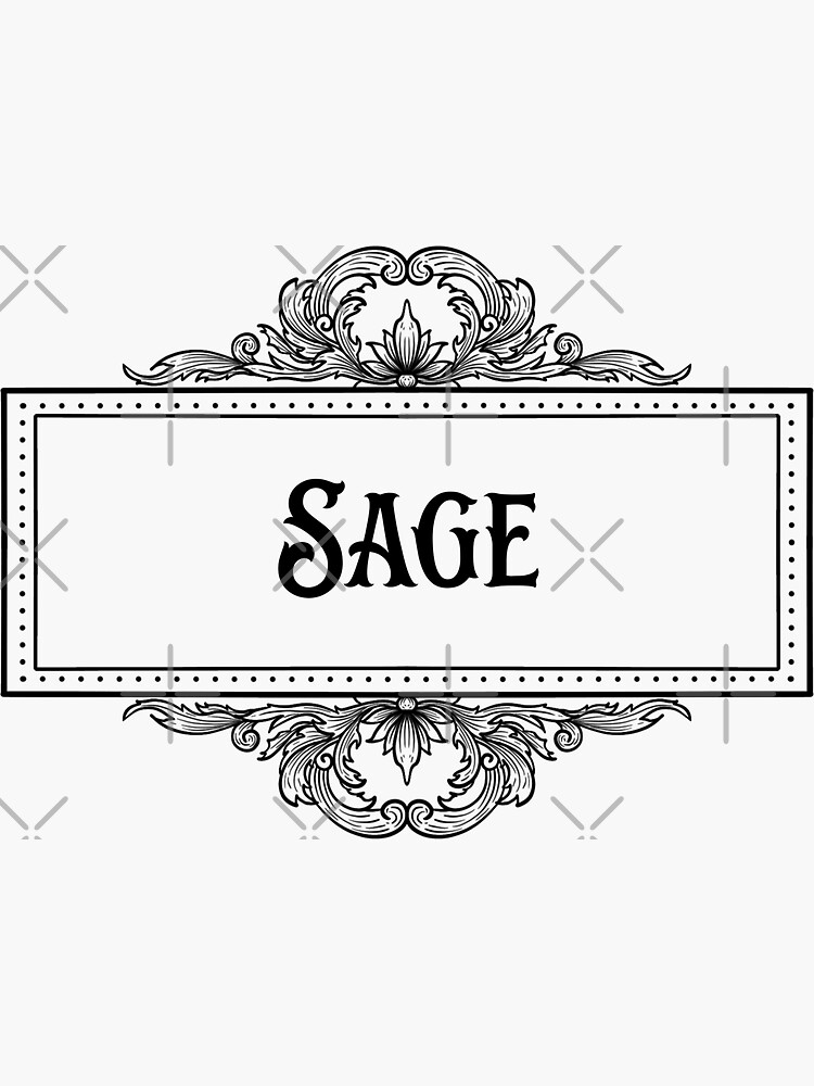 "Sage Label" Sticker for Sale by sudemoreira Redbubble