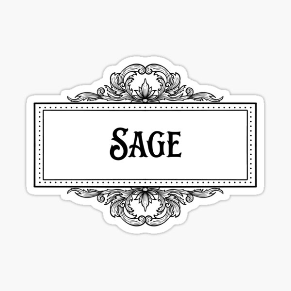 "Sage Label" Sticker for Sale by sudemoreira Redbubble