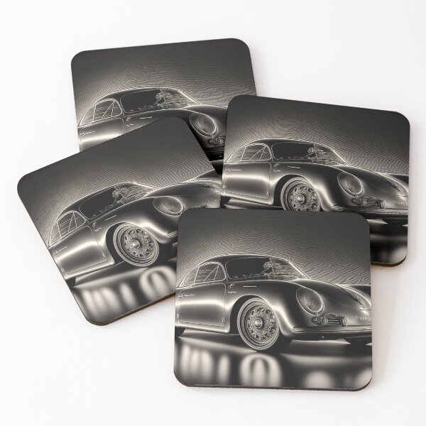 Item preview, Black and white retro car design side view designed and sold by osssoconcept.