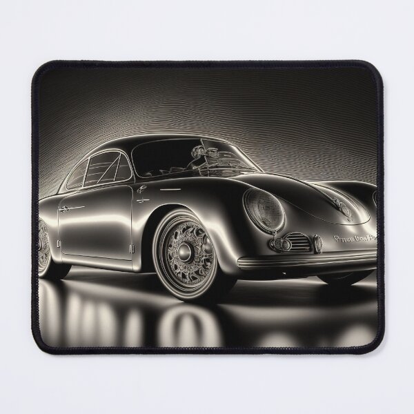Item preview, Black and white retro car design side view designed and sold by osssoconcept.