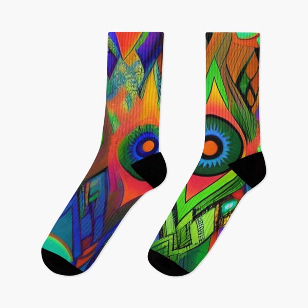 Item preview, Colorful Abstract Psychedelic Geometrical Splatter Paint Pattern Design designed and sold by bandjdesigns.