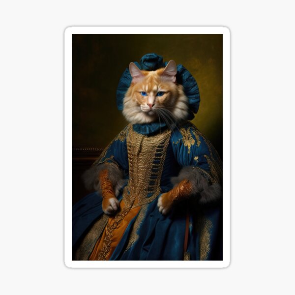 Item preview, Anthropomorphic portrait of Ginger von Kittenhoben designed and sold by RK - Shop.