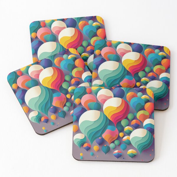 Item preview, Colorful balloons paper cut pattern 2 designed and sold by Leedo-Store.