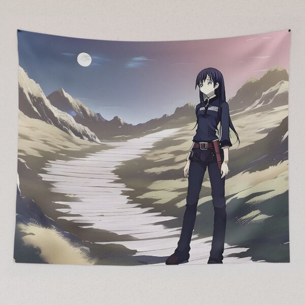 Item preview, Anime girl and the moon designed and sold by ElLocoMus.