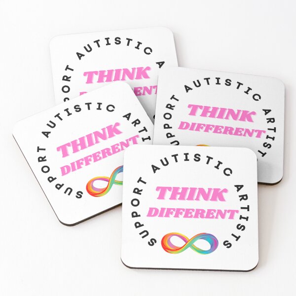 Item preview, Support Autistic Artists - Think Different Sticker designed and sold by Itis-Whatitis.