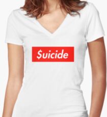 $uicide Women's Fitted V-Neck T-Shirt
