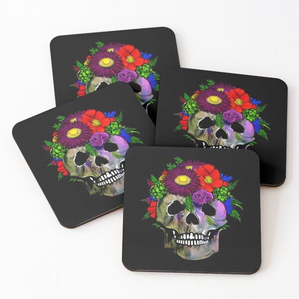 Item preview, Flowers growing out of skull designed and sold by gramizzia.