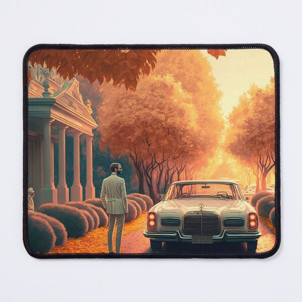 Item preview, Old Engineer guys with his retro car in future designed and sold by osssoconcept.