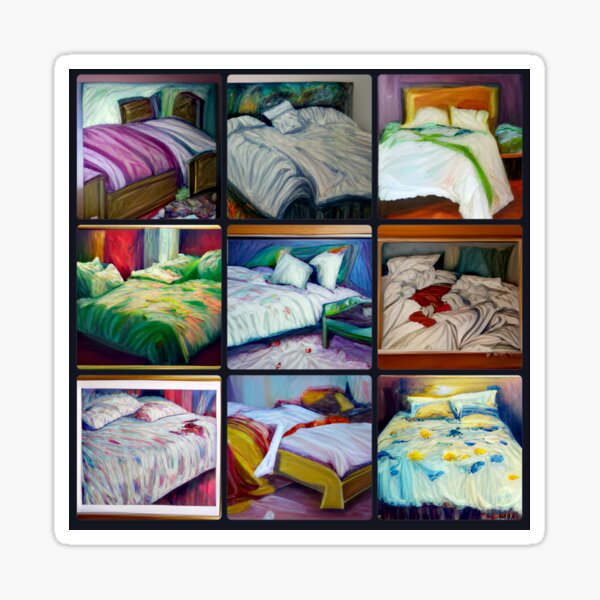 "Don't Make Your Bed art pack" Sticker for Sale by CinderPress Redbubble